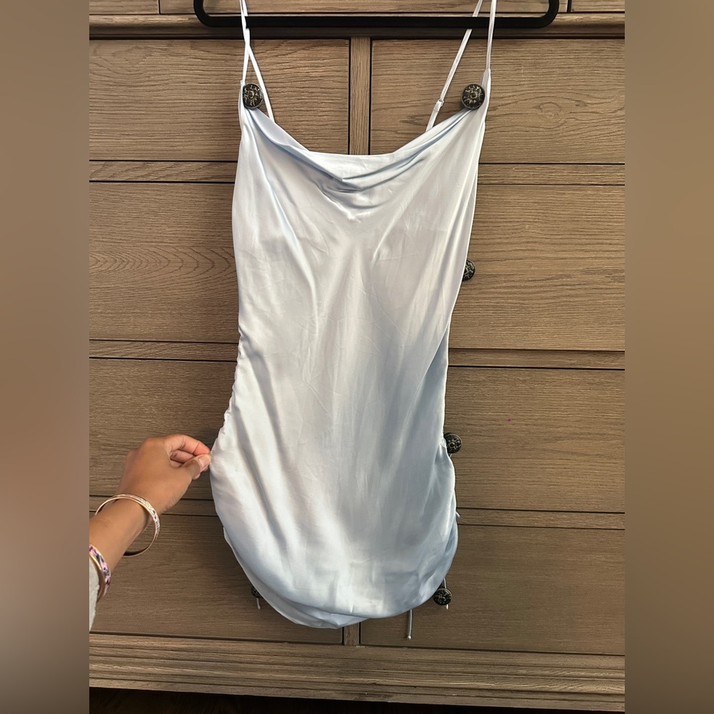 Wilfred Sky Blue Satin Dress